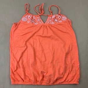 aeropostale Y2K orange paisley top